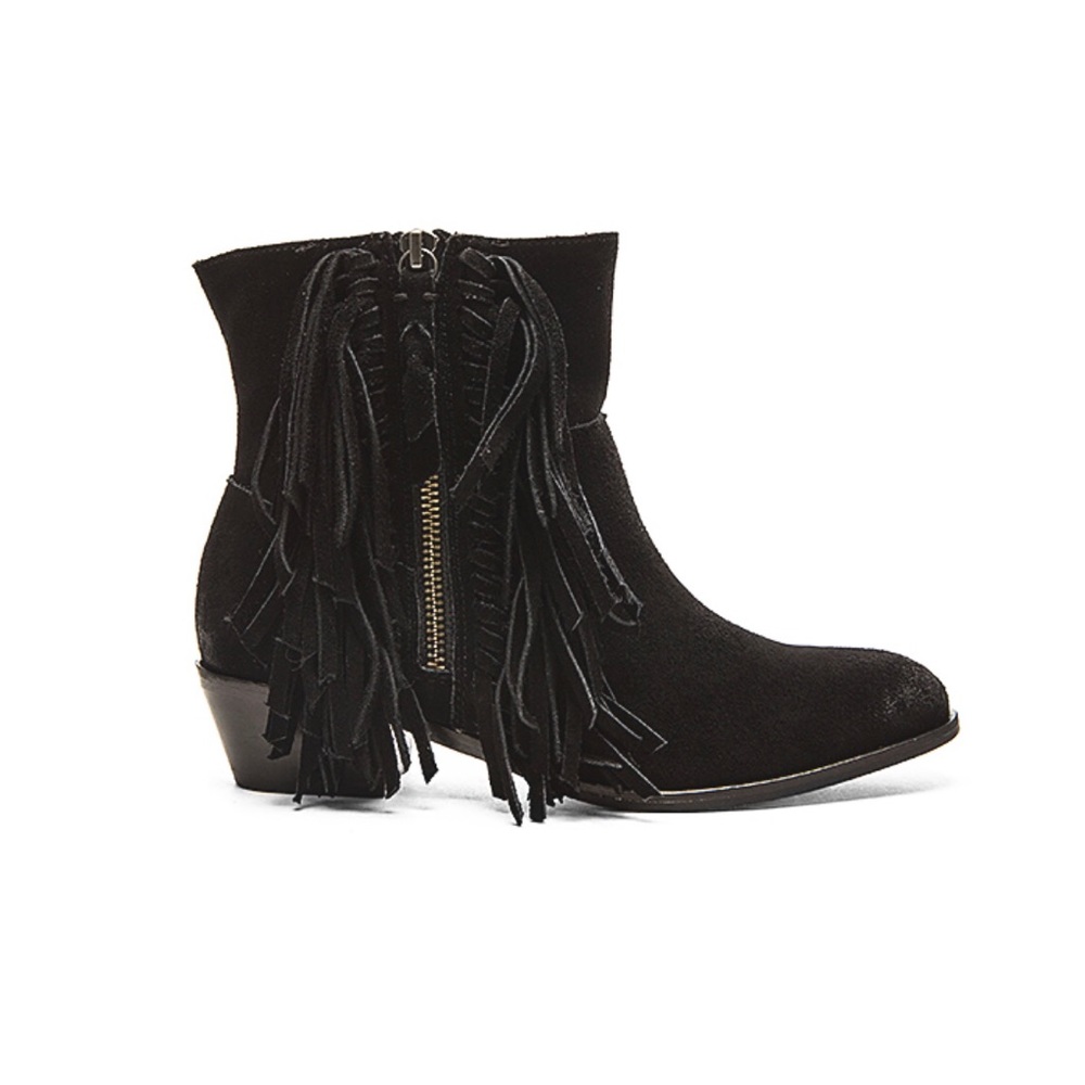 ANTHRO CYNTHIA VINCENT Nibble Fringe Suede Booties - Picture 3 of 8